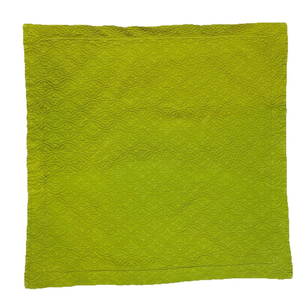 VTG Sferra Bros Matelassé Quilted 31" Euro‎ Pillow Sham Portugal Avocado Luxury